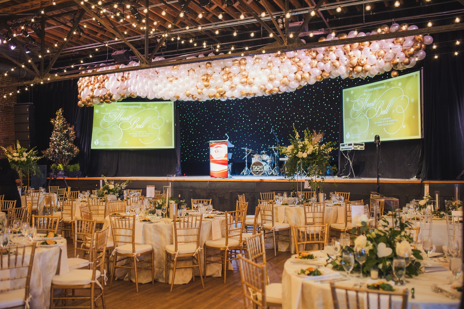 Empty fully decorated ballroom